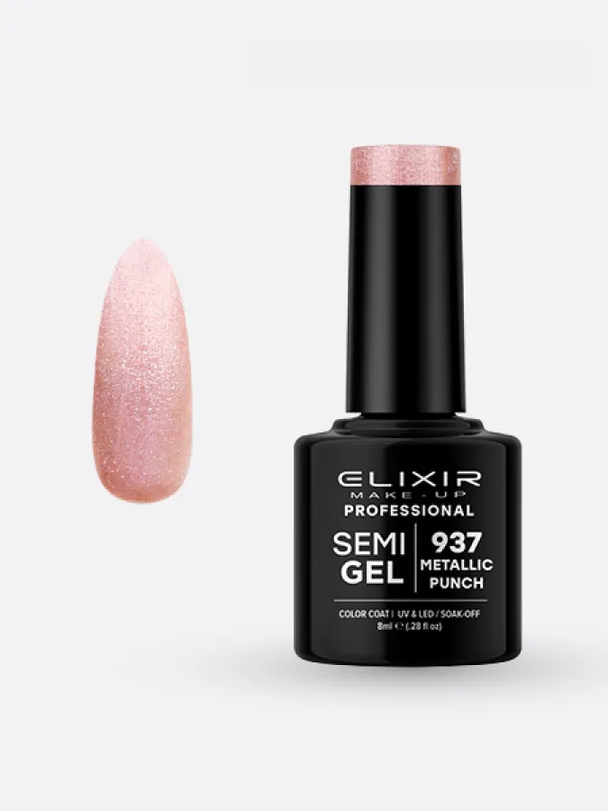 Elixir Semi Gel Ημιμόνιμο Βερνίκι 8ml – #937 (METALLIC PUNCH)