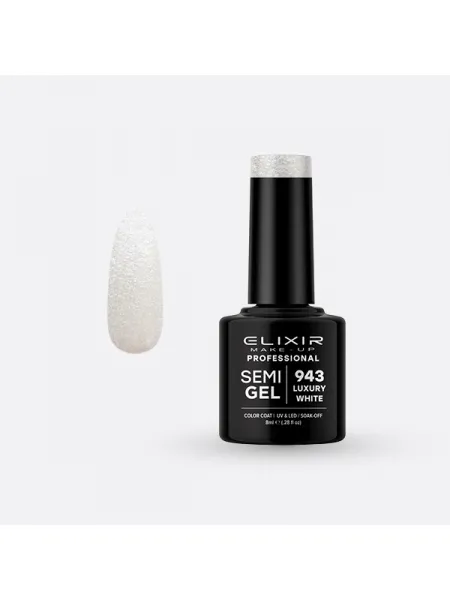 Elixir Semi Gel Ημιμόνιμο Βερνίκι 8ml – #943 (LUXURY WHITE)