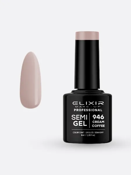 Elixir Semi Gel Ημιμόνιμο Βερνίκι 8ml – #946 (CREAM COFFEE)