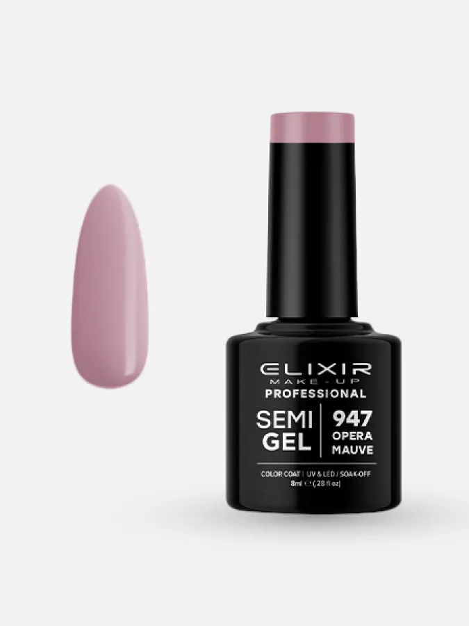 Elixir Semi Gel Ημιμόνιμο Βερνίκι 8ml – #947 (OPERA MAUVE)