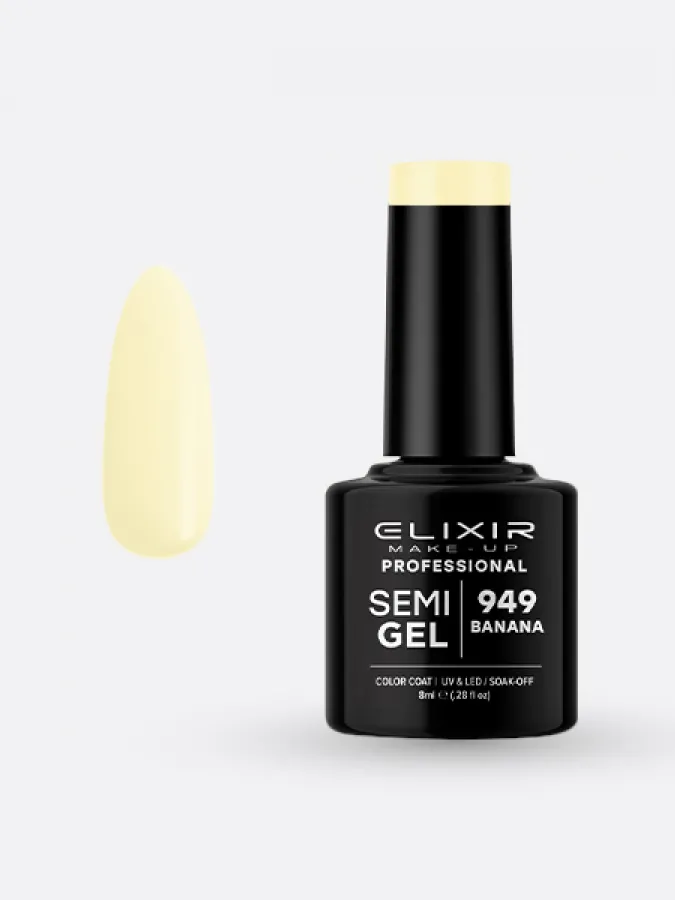 Elixir Semi Gel Ημιμόνιμο Βερνίκι 8ml – #949 (BANANA)