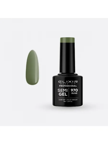 Elixir Semi Gel Ημιμόνιμο Βερνίκι 8ml – #970 (OLIVE)