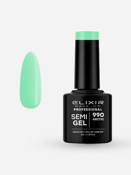 Elixir Semi Gel Ημιμόνιμο Βερνίκι 8ml – #990 (ARCTIC)