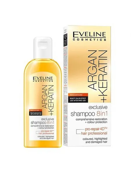 EVELINE Exclusive Argan & Keratin Hair Shampoo 8in1 150ml