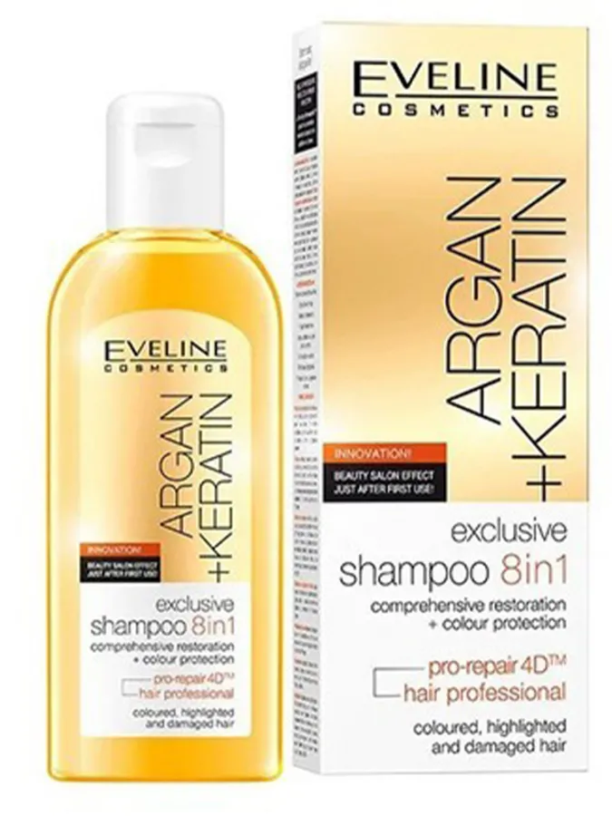EVELINE Exclusive Argan & Keratin Hair Shampoo 8in1 150ml