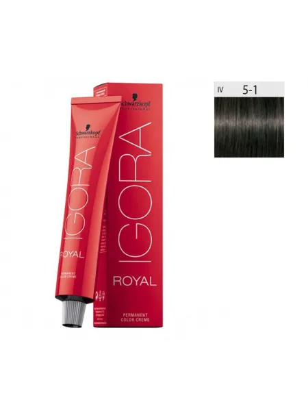 Schwarzkopf Igora Royal 60ml #5-1 Καστανό Ανοιχτό Σαντρέ