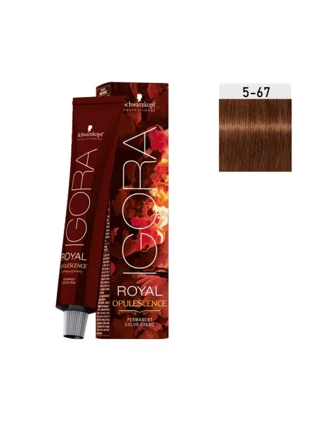 Schwarzkopf Igora Royal Opulescence 60ml #5-67 (Καστανό Ανοιχτό Μαρόν Χάλκινο)