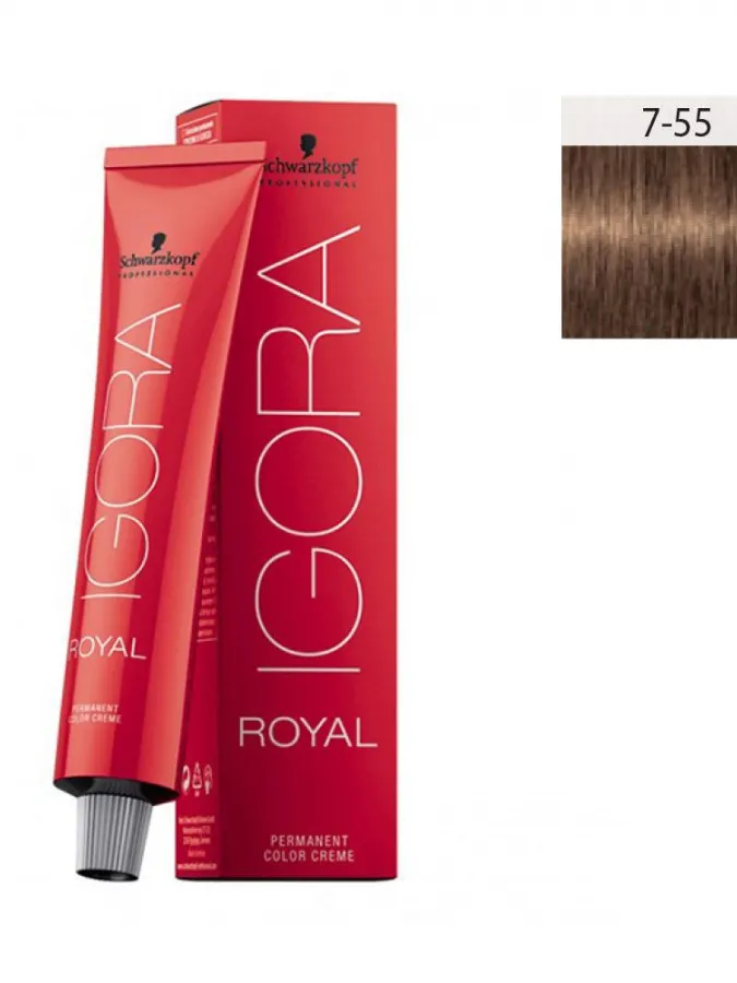 Schwarzkopf Igora Royal 60ml #7-55 Ξανθό Μεσαίο Έντονο Χρυσό