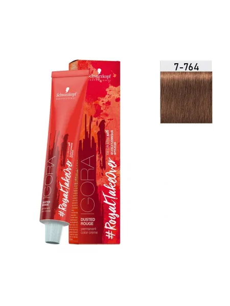 Schwarzkopf Igora Royal Dusted Rouge 60ml #7-764 Ξανθό Μεσαίο Χάλκινο Μαρόν Μπεζ