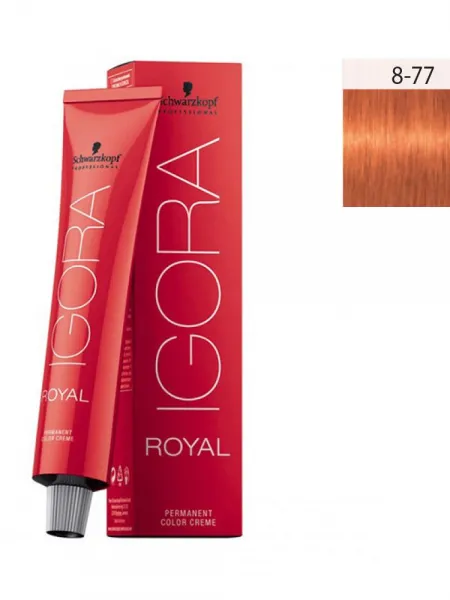 Schwarzkopf Igora Royal 60ml #8-77 Ξανθό Ανοιχτό Έντονο Χάλκινο