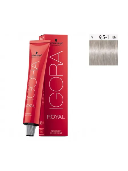 Schwarzkopf Igora Royal 60ml #9,5-1 Ξανθό Ιβουάρ Σαντρέ