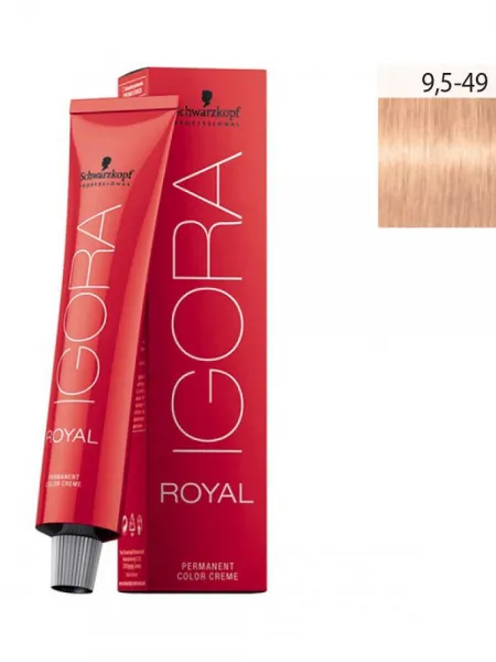 Schwarzkopf Igora Royal 60ml #9,5-49 Ξανθό Ιβουάρ Μπεζ Βιολέ