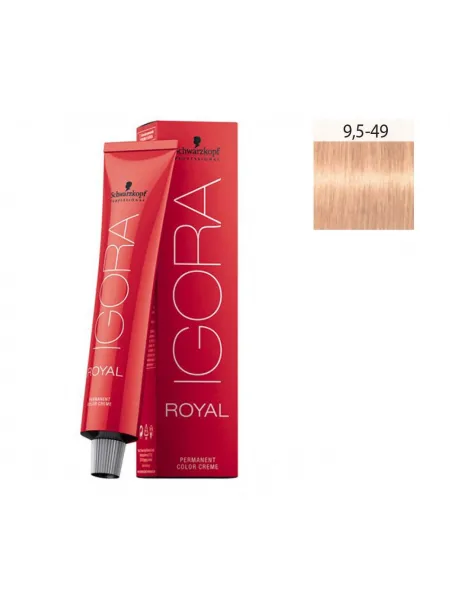 Schwarzkopf Igora Royal 60ml #9,5-49 Ξανθό Ιβουάρ Μπεζ Βιολέ