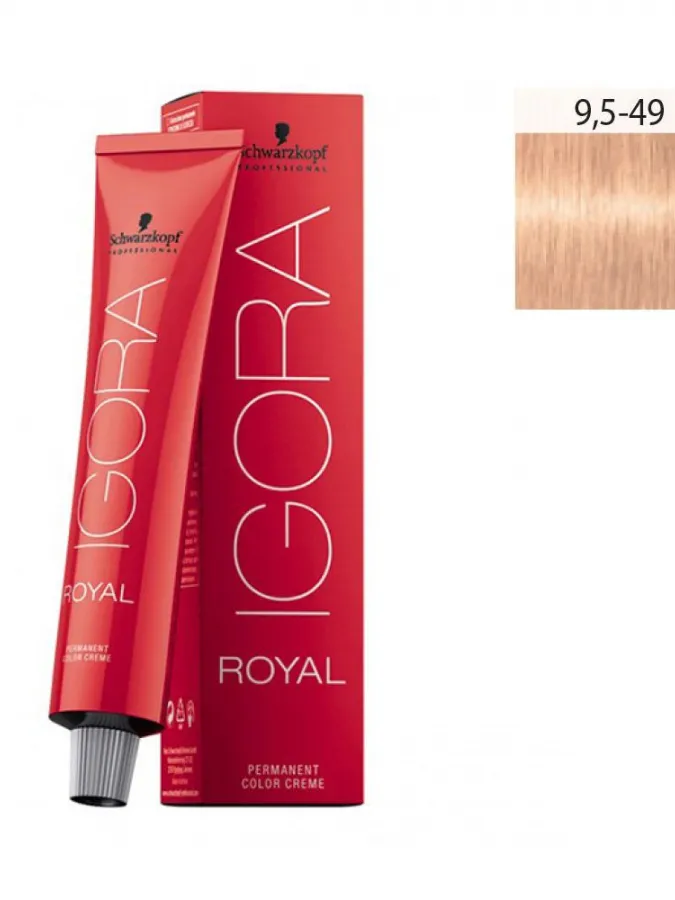 Schwarzkopf Igora Royal 60ml #9,5-49 Ξανθό Ιβουάρ Μπεζ Βιολέ