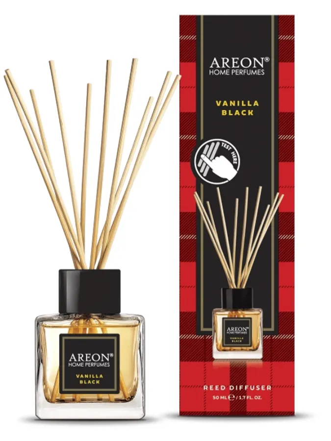 AREON Home Perfume Άρωματικό Χώρου Με Στικς 50ml #Vanilla Black