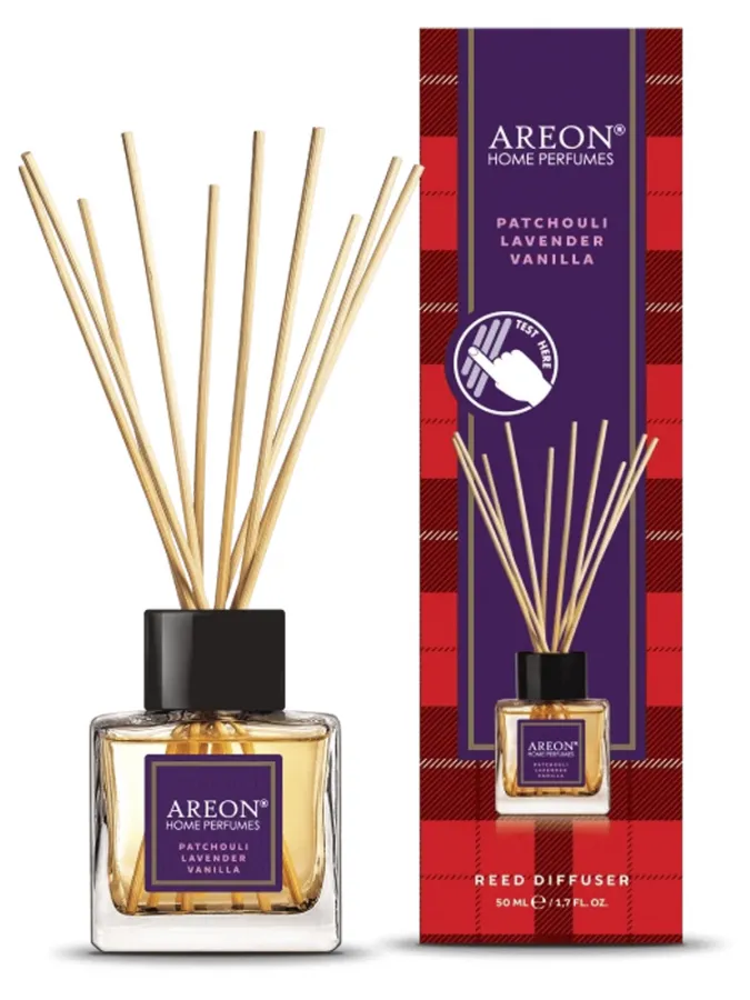 AREON Home Perfume Άρωματικό Χώρου Με Στικς 50ml #Patchouli, Lavender & Vanilla