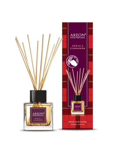 AREON Home Perfume Άρωματικό Χώρου Με Στικς 50ml #Apple & Cinnamon