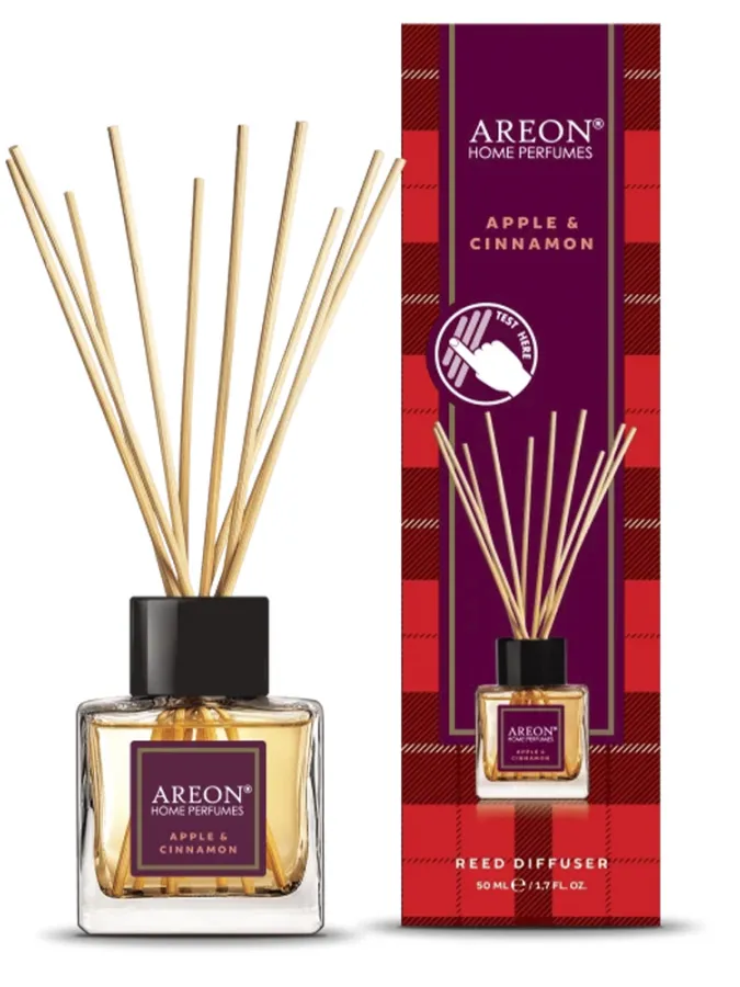 AREON Home Perfume Άρωματικό Χώρου Με Στικς 50ml #Apple & Cinnamon
