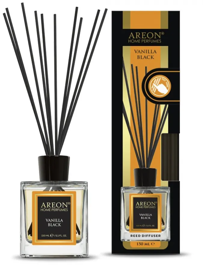 AREON Home Perfume Άρωματικό Χώρου Με Στικς 150ml #Vanilla Black