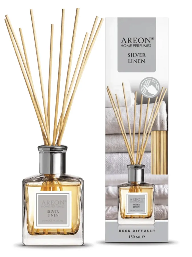 AREON Home Perfume Άρωματικό Χώρου Με Στικς 150ml #Silver Linen