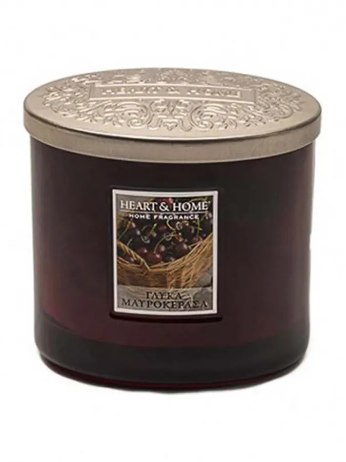Heart and Home Άρωματικό Κερί με Διπλό Φυτίλι 40h 230gr #Γλυκά Μαυροκέρασα Heart and Home Άρωματικό Κερί με Διπλό Φυτίλι 40h 230gr #Γλυκά Μαυροκέρασα