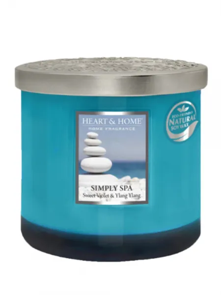 Heart and Home Άρωματικό Κερί με Διπλό Φυτίλι 40h 230gr #Αίσθηση Spa
