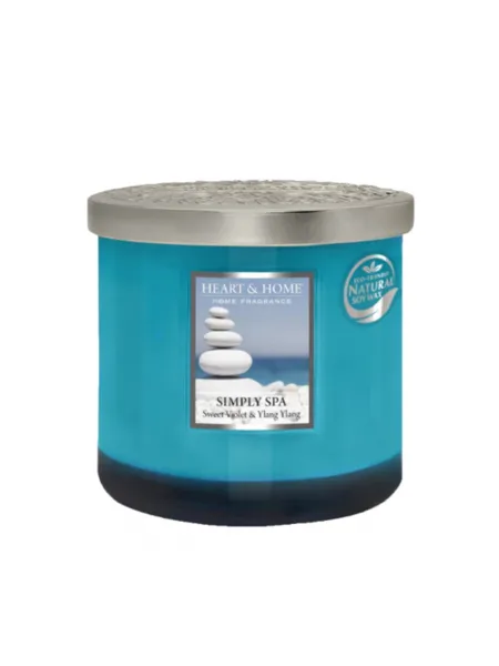 Heart and Home Άρωματικό Κερί με Διπλό Φυτίλι 40h 230gr #Αίσθηση Spa