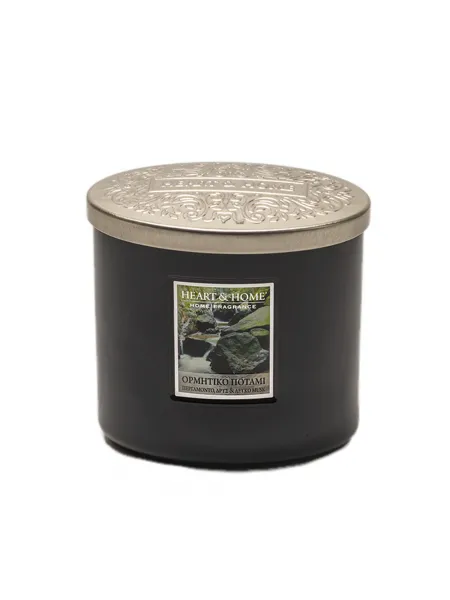 Heart and Home Άρωματικό Κερί με Διπλό Φυτίλι 40h 230gr #Ορμητικό Ποτάμι