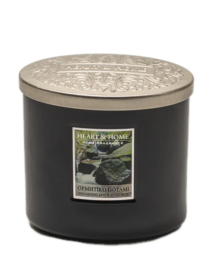 Heart and Home Άρωματικό Κερί με Διπλό Φυτίλι 40h 230gr #Ορμητικό Ποτάμι