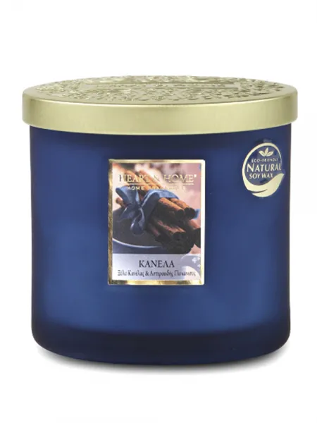 Heart and Home Άρωματικό Κερί με Διπλό Φυτίλι 40h 230gr #Κανέλα