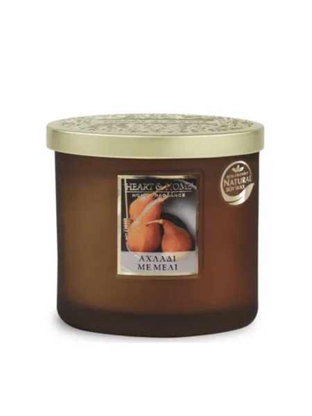 Heart and Home Άρωματικό Κερί με Διπλό Φυτίλι 40h 220gr #ΑΧΛΑΔΙ ΜΕ ΜΕΛΙ