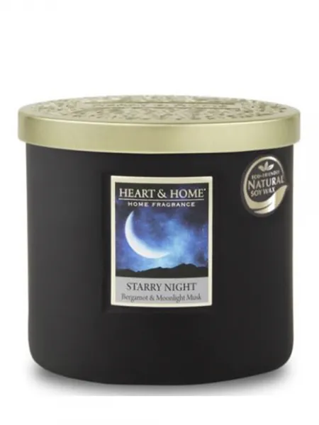 Heart and Home Άρωματικό Κερί με Διπλό Φυτίλι 40h 220gr #ΕΝΑΣΤΡΗ ΝΥΧΤΑ