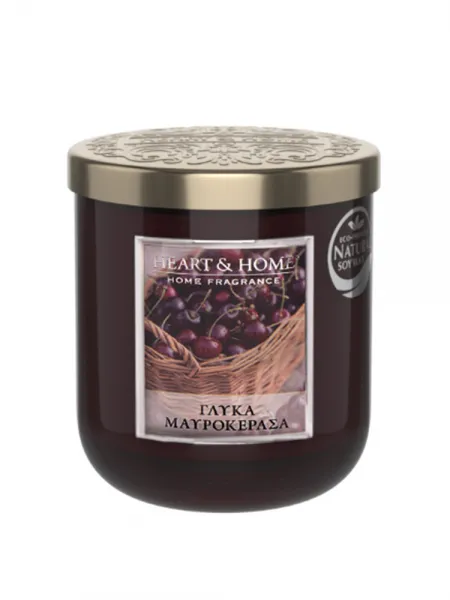 Heart and Home Άρωματικό Κερί 30h 115gr #Γλυκά Μαυροκέρασα