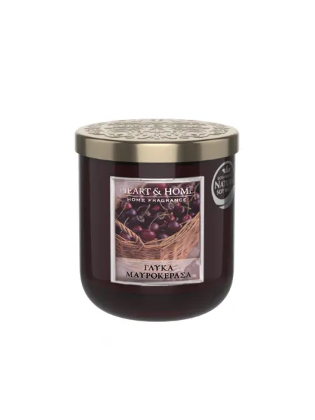Heart and Home Άρωματικό Κερί 30h 115gr #Γλυκά Μαυροκέρασα