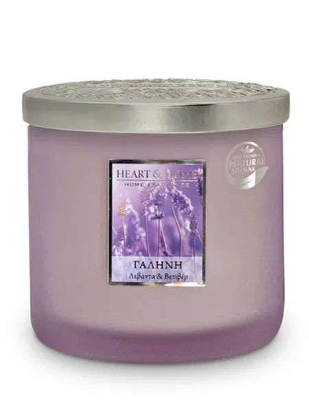 Heart and Home Άρωματικό Κερί με Διπλό Φυτίλι 40h 230gr #Γαλήνη