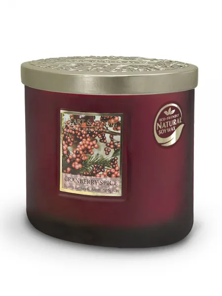 Heart and Home Άρωματικό Κερί με Διπλό Φυτίλι 40h 230gr #Πικάντικο Κράνμπερι