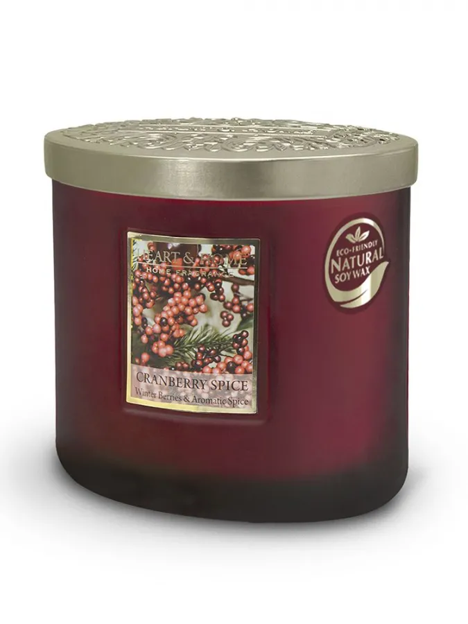 Heart and Home Άρωματικό Κερί με Διπλό Φυτίλι 40h 230gr #Πικάντικο Κράνμπερι