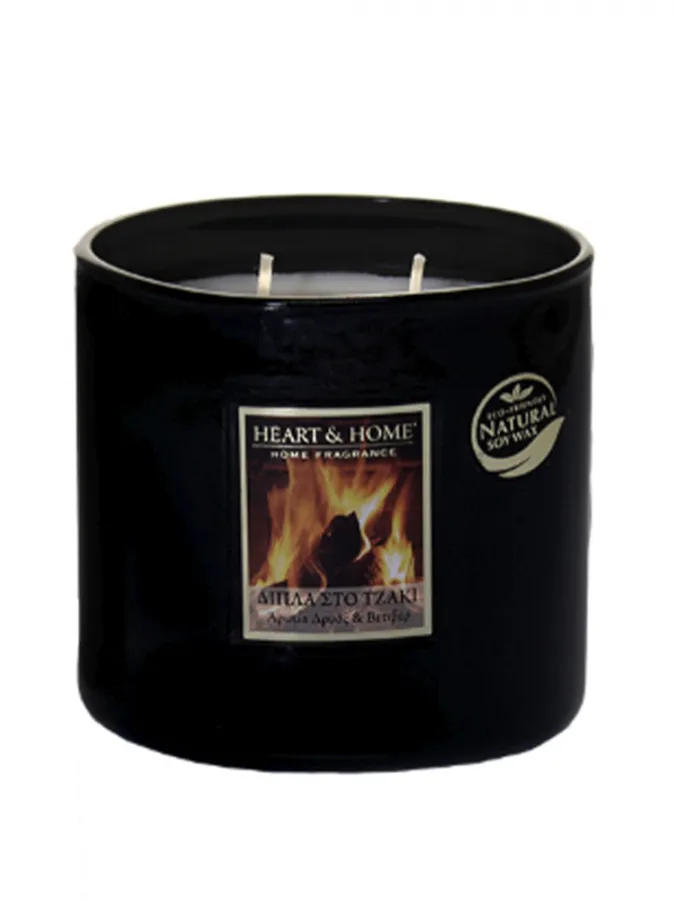 Heart and Home Άρωματικό Κερί με Διπλό Φυτίλι 40h 230gr #Δίπλα στο Τζάκι