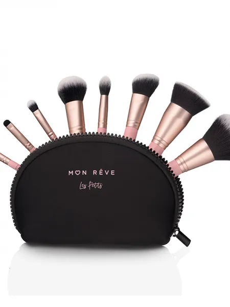 Mon Reve Les Petits 8 PCS Brush Set - Ολοκληρωμένο Σετ 8 Mini Πινέλων με Νεσεσέρ
