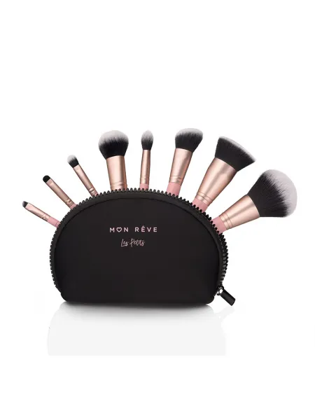 Mon Reve Les Petits 8 PCS Brush Set - Ολοκληρωμένο Σετ 8 Mini Πινέλων με Νεσεσέρ