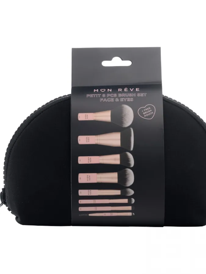 Mon Reve Les Petits 8 PCS Brush Set - Ολοκληρωμένο Σετ 8 Mini Πινέλων με Νεσεσέρ