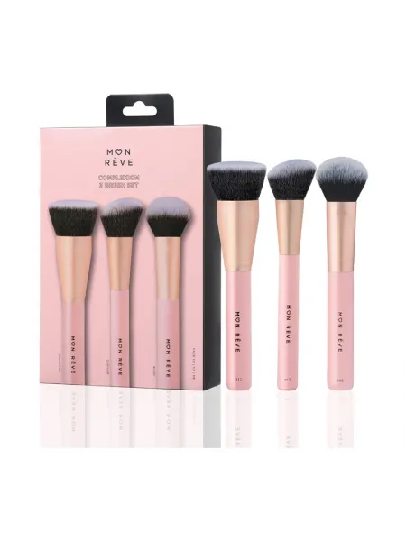 Mon Reve Complexion 3 Brush Set - Σετ 3 Πινέλων για Τέλεια Βάση Προσώπου