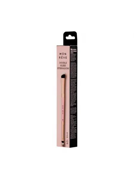 Mon Reve Double Sleek Eyeshadow Brush - Διπλό Λεπτό Πινέλο Σκιών 2-σε-1 #129