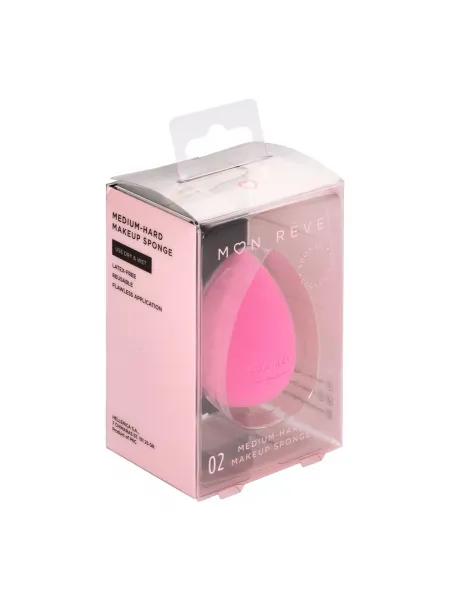Mon Reve Makeup Sponge - Σταθερό Σφουγγαράκι Μακιγιάζ για Υψηλή Κάλυψη – #02 Medium Hard