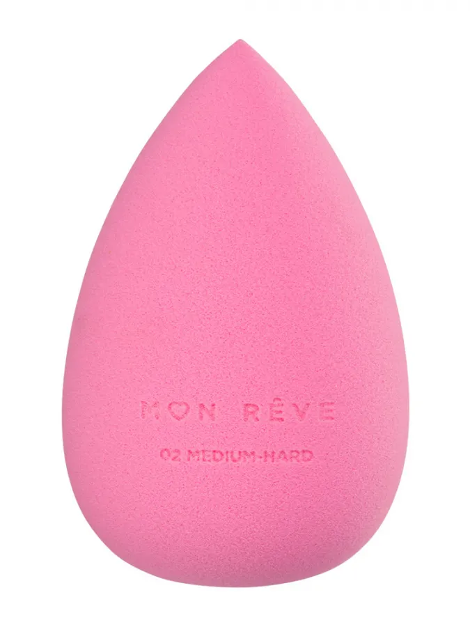 Mon Reve Makeup Sponge - Σταθερό Σφουγγαράκι Μακιγιάζ για Υψηλή Κάλυψη – #02 Medium Hard