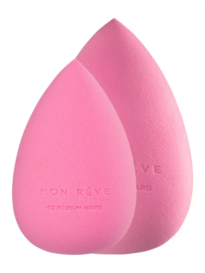 Mon Reve Makeup Sponge - Σταθερό Σφουγγαράκι Μακιγιάζ για Υψηλή Κάλυψη – #02 Medium Hard