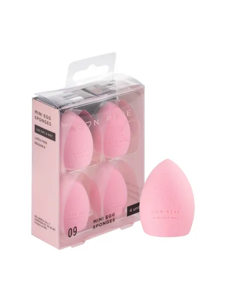 Mon Reve Makeup Sponge - Σετ 4 Μίνι Σφουγγαράκια Μακιγιάζ για Στοχευμένη Κάλυψη – #09 Mini Egg Sponges