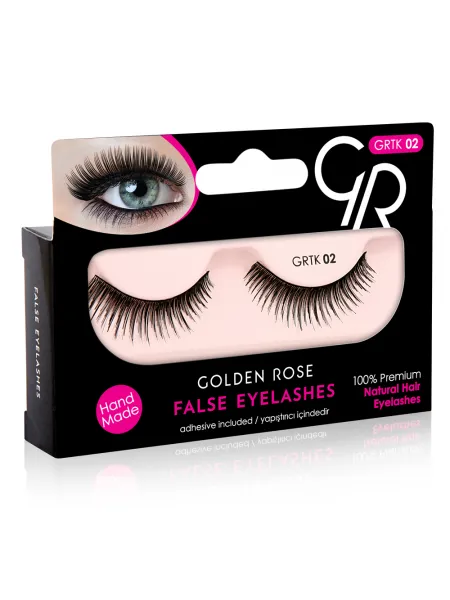 Golden Rose False Eyelashes (με φυσική τρίχα) #02