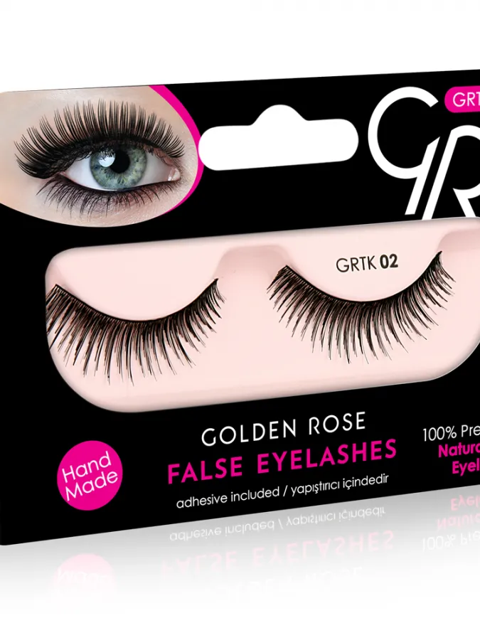 Golden Rose False Eyelashes (με φυσική τρίχα) #02