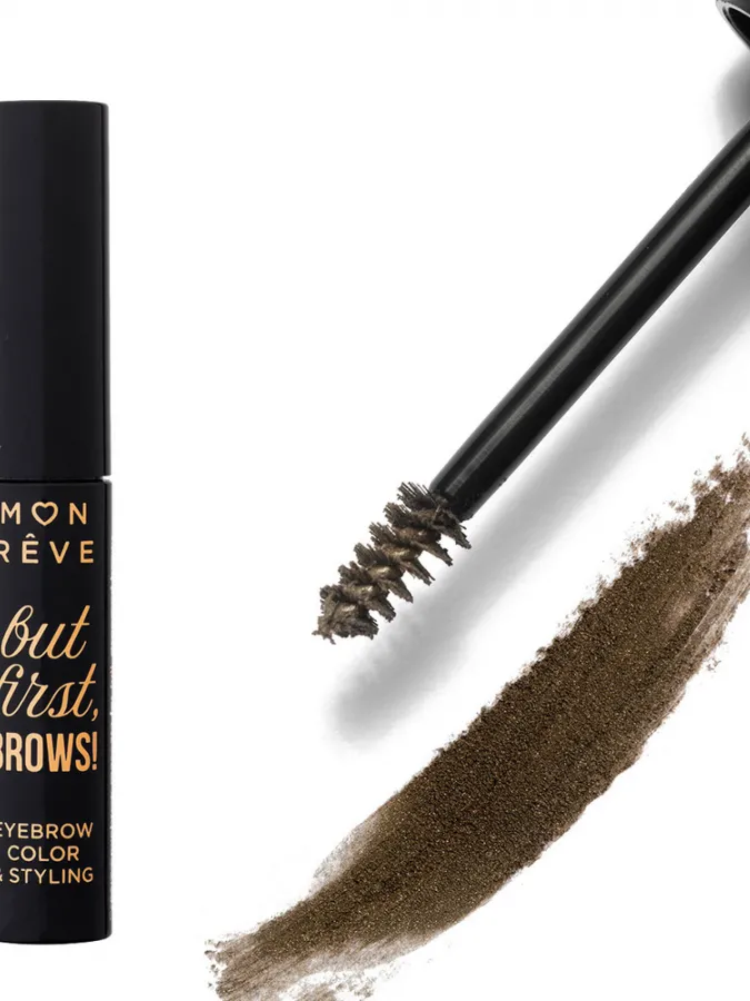 Mon Reve But First, Brows! - Αδιάβροχη Μάσκαρα Φρυδιών με Χρώμα 4ml #02